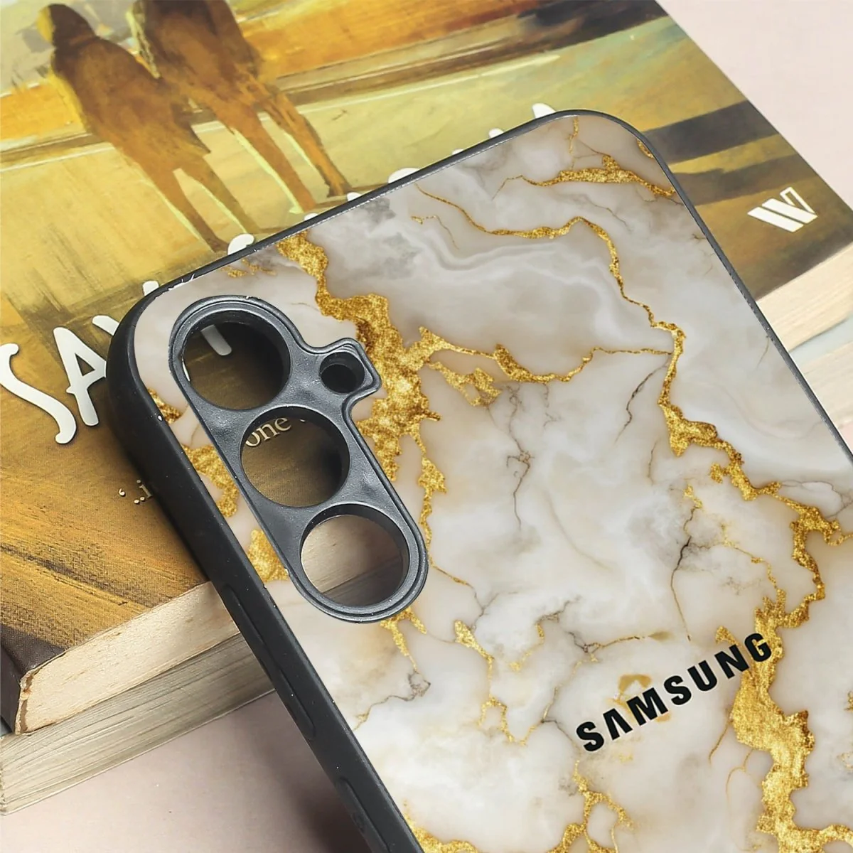 Gold Vein Glory metal back case for Samsung A34 - Image 3