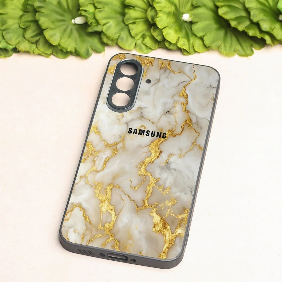 Gold Vein Glory metal back case for Samsung A55 - Image 2