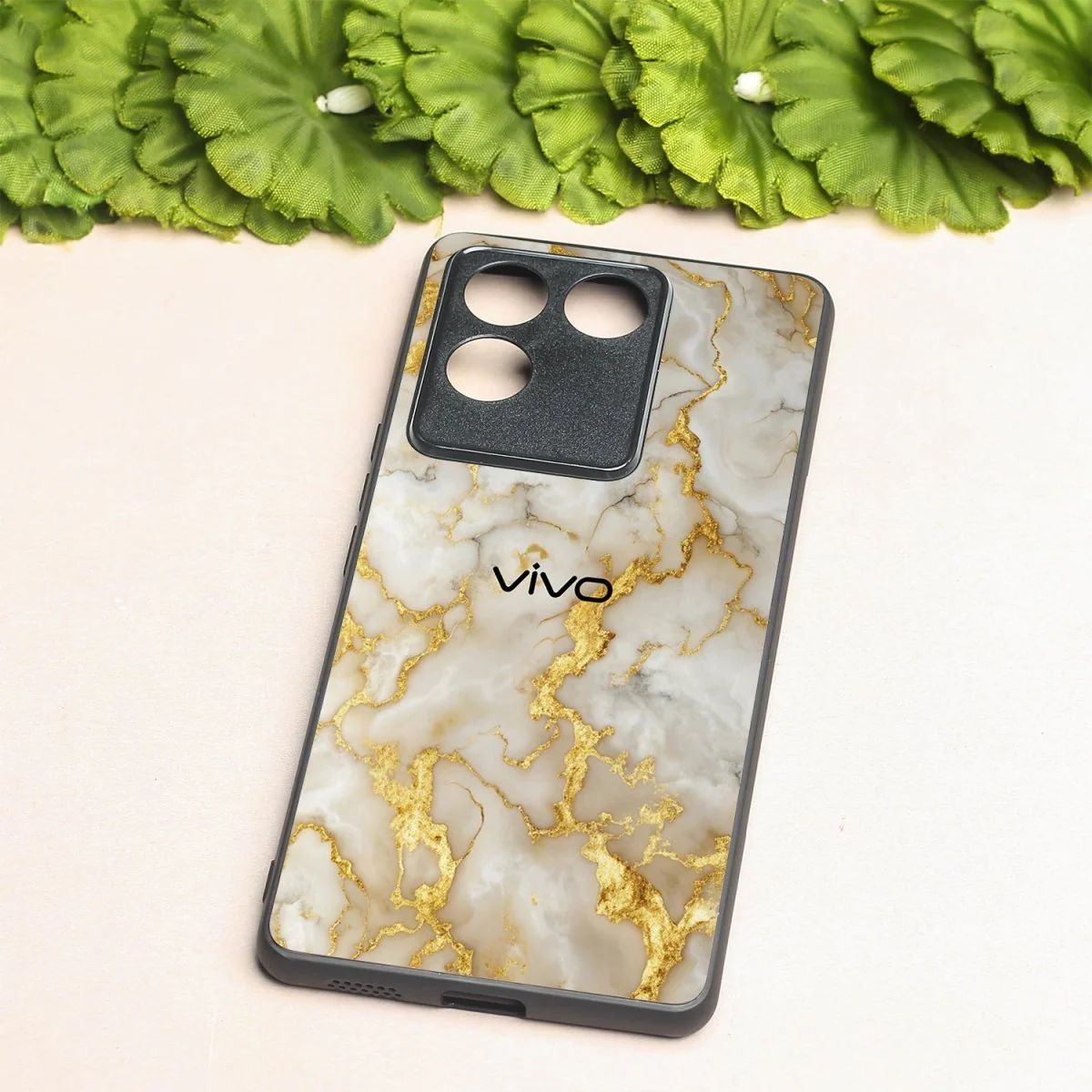 Gold Vein Glory metal back case for Vivo T2 Pro - Image 2