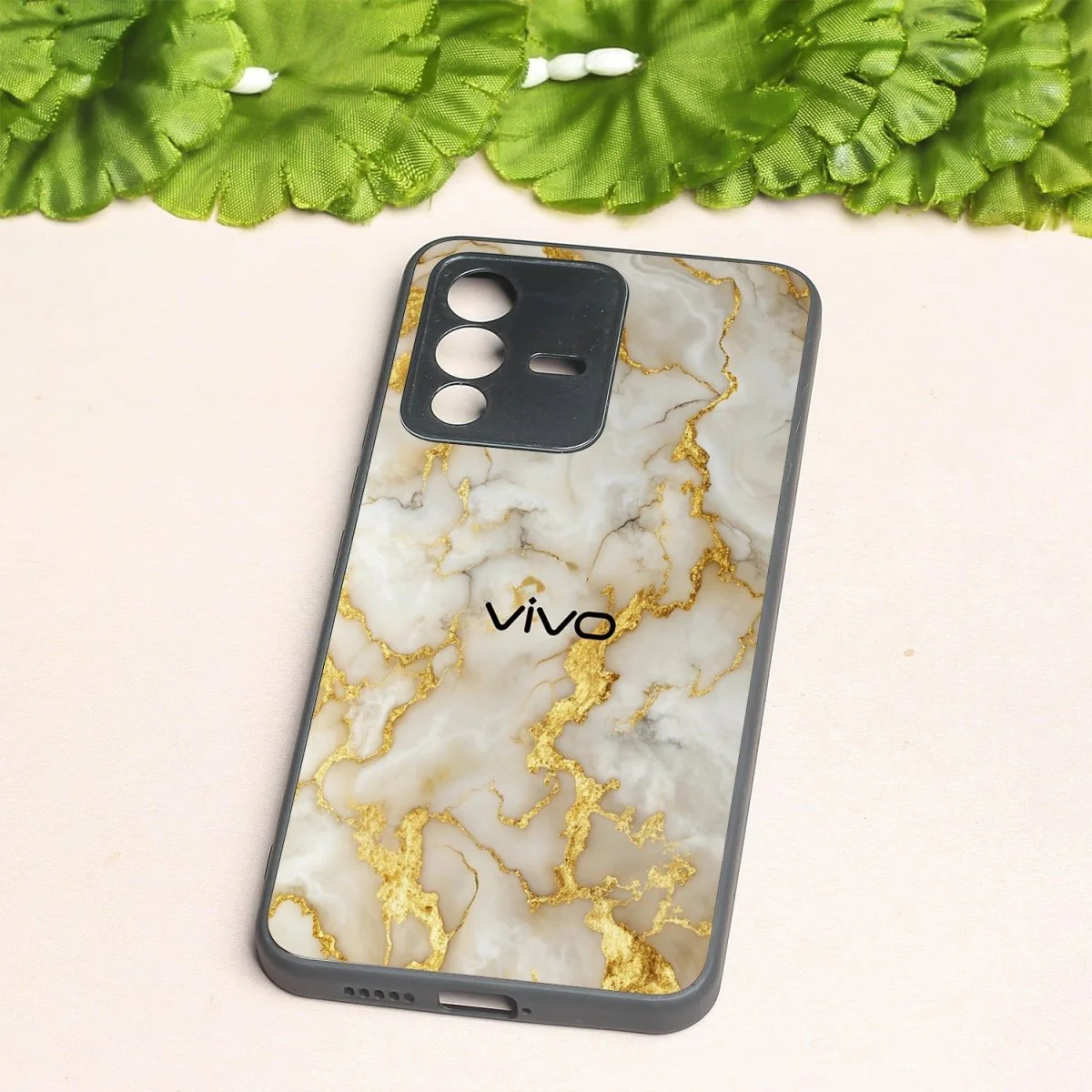 Gold Vein Glory metal back case for Vivo V23 - Image 2