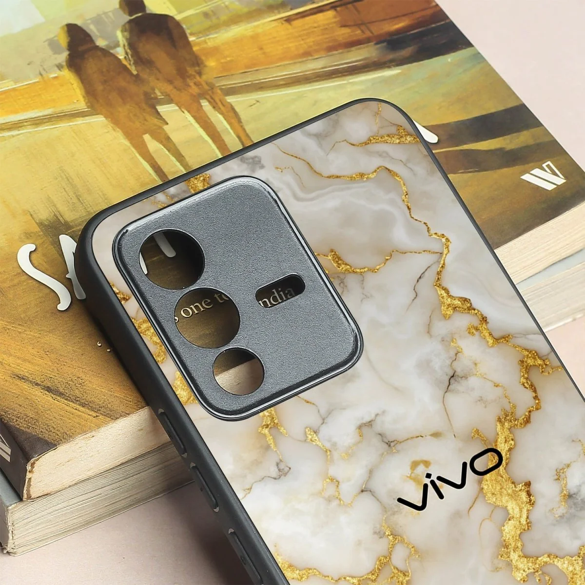 Gold Vein Glory metal back case for Vivo V23 - Image 3