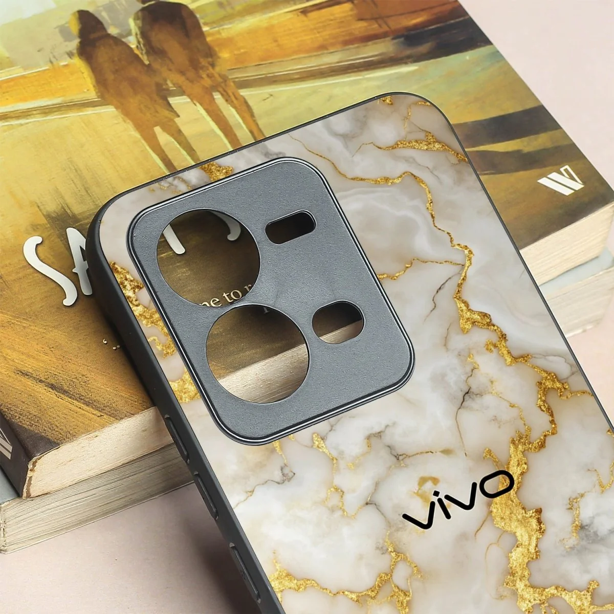 Gold Vein Glory metal back case for Vivo V25 - Image 3