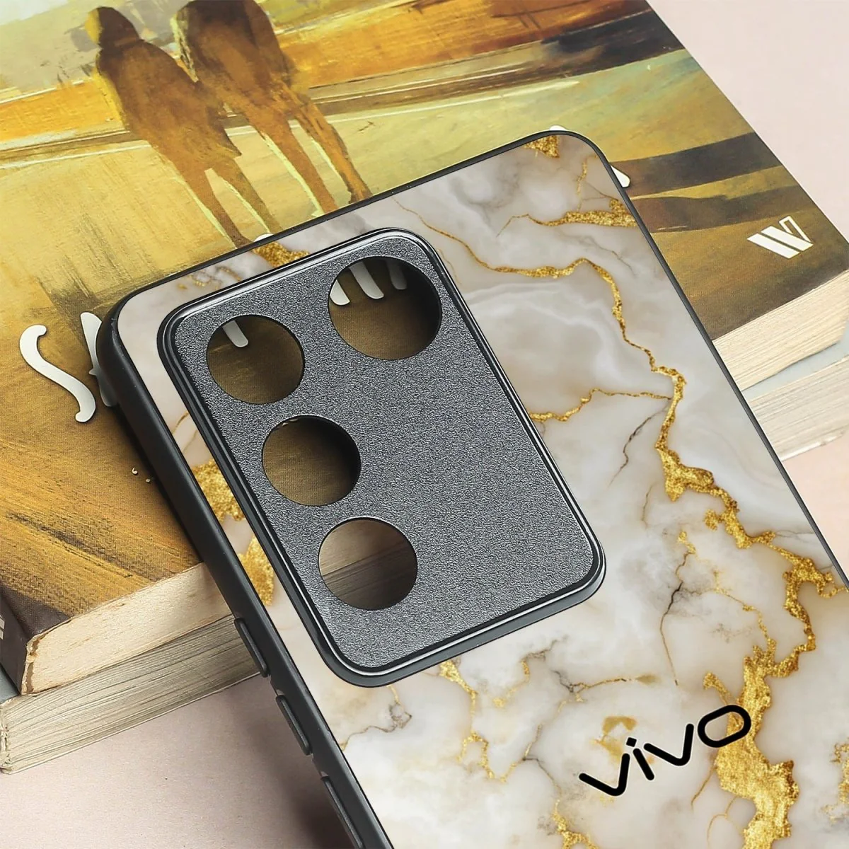 Gold Vein Glory metal back case for Vivo V27 - Image 3