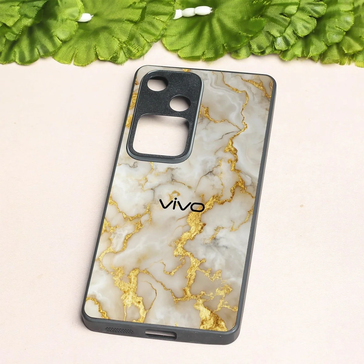 Gold Vein Glory metal back case for Vivo V30 - Image 2