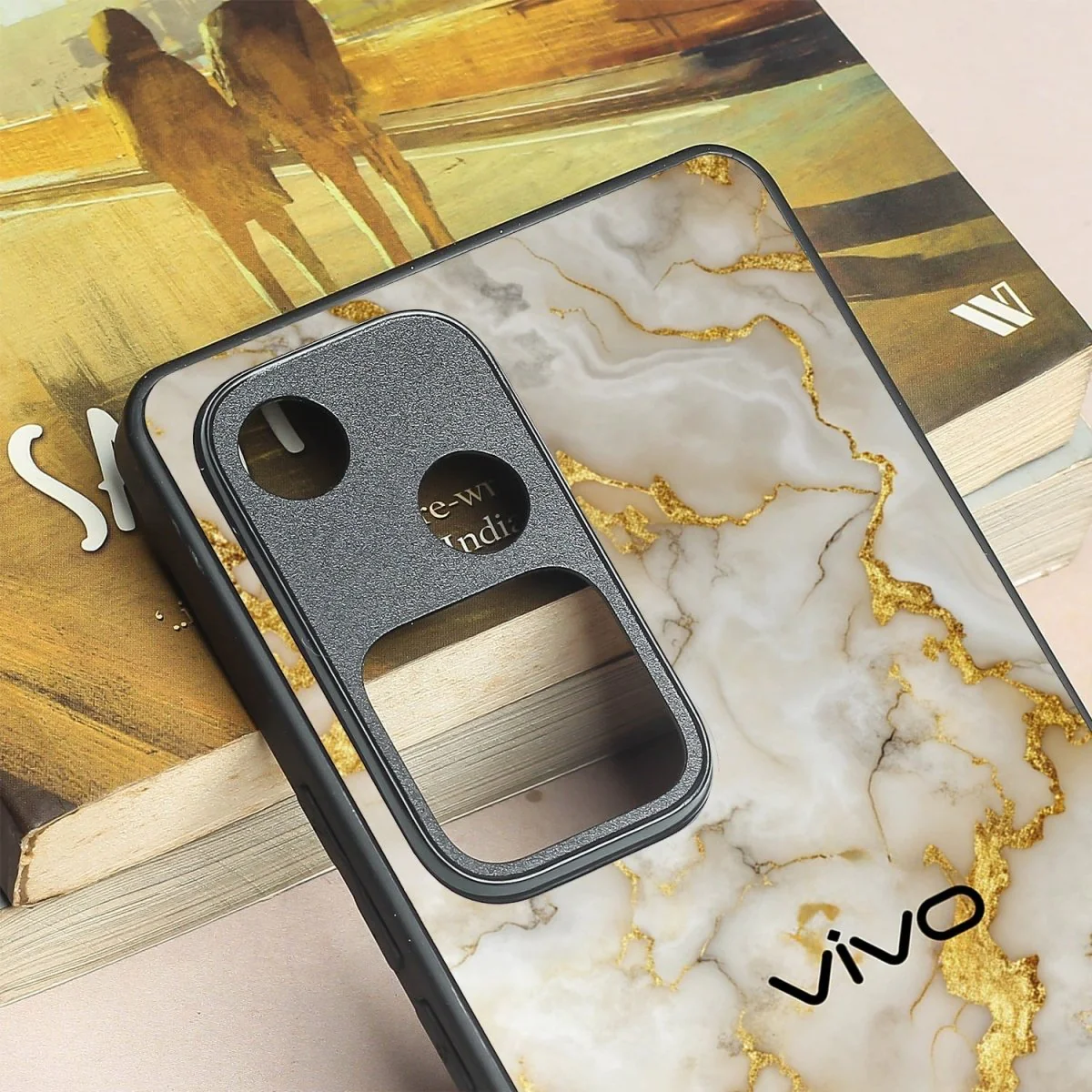 Gold Vein Glory metal back case for Vivo V30 - Image 3