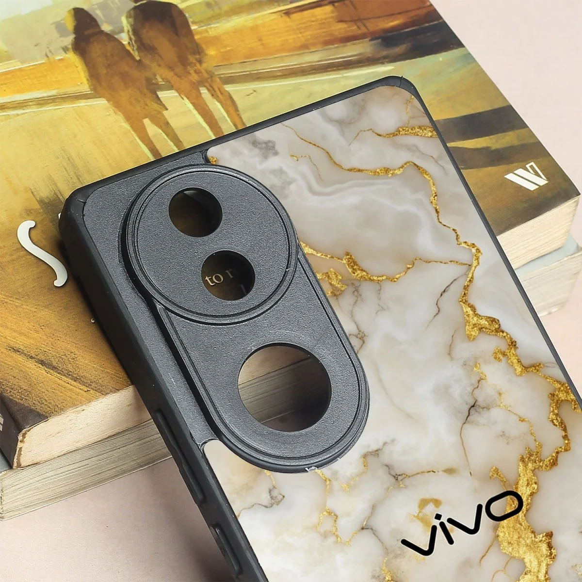 Gold Vein Glory metal back case for Vivo V50 - Image 3