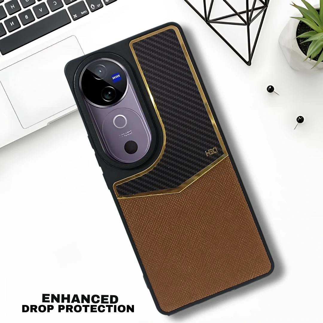 GoldAura Brown Case for Vivo V40