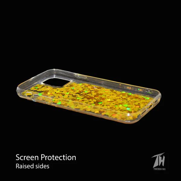 Golden Glitter Heart Case For Apple iphone 11 pro - Image 4