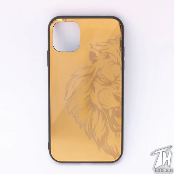 Golden Lion mirror Silicone Case for Apple Iphone 11 Pro Max