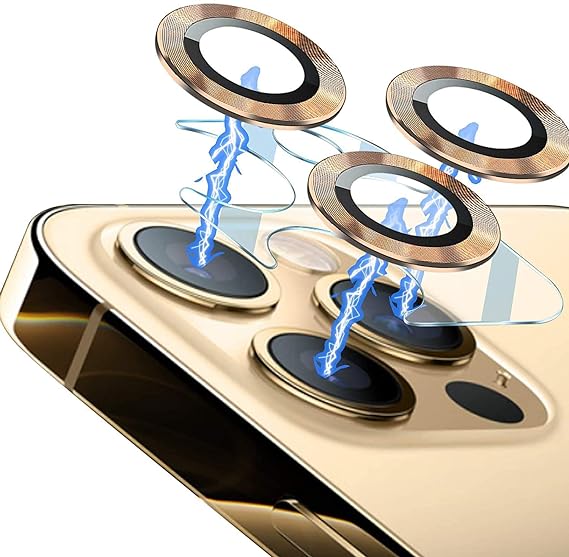Golden Metallic camera ring lens guard for Apple iphone 11 Pro - Image 5
