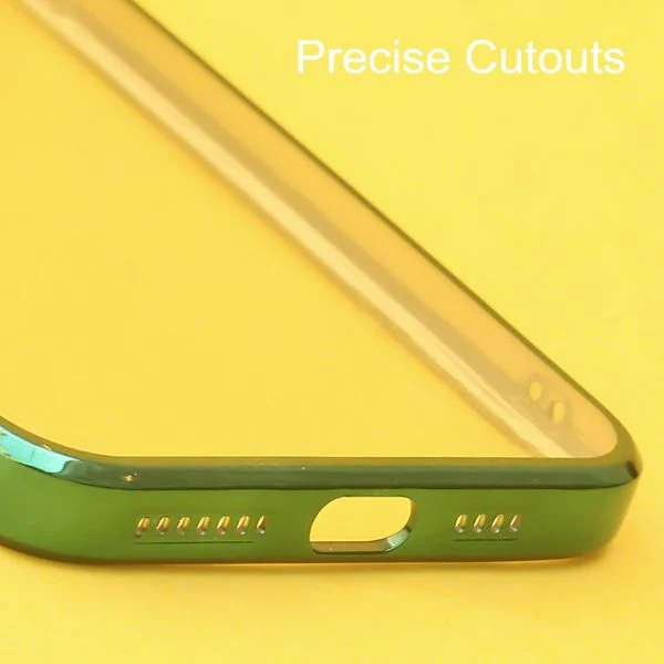 Green 6D Chrome Logo Cut Transparent Case for Apple iphone X/Xs - Image 6