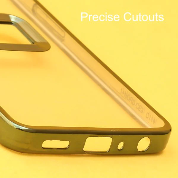 Green 6D Chrome Logo Cut Transparent Case for Oneplus Nord CE 3 Lite - Image 5