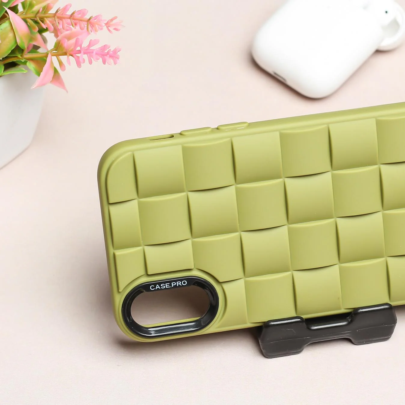 Green Grid silicone case for Apple iPhone X/XS - Image 3