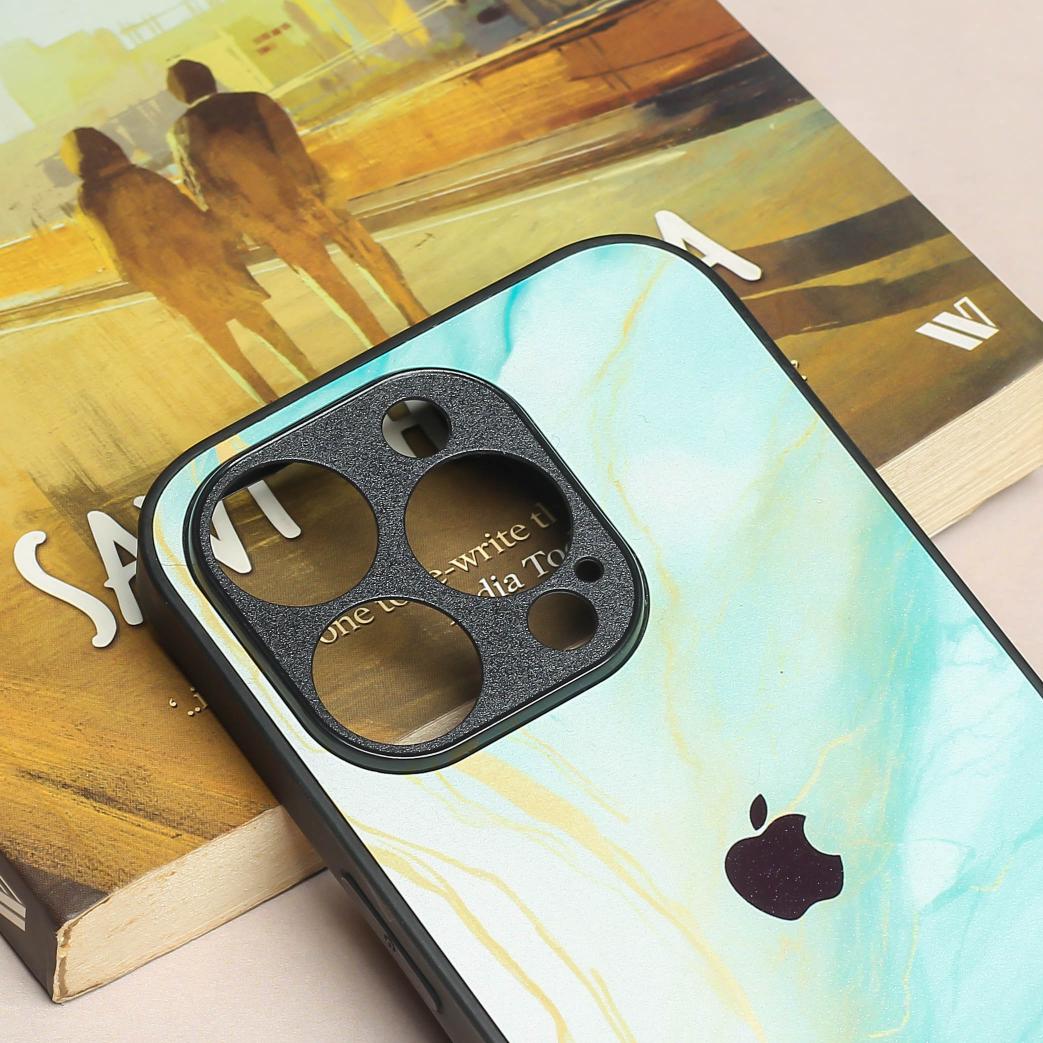 Green Luxe Marble metal back case for Apple Iphone 12 Pro Max - Image 4