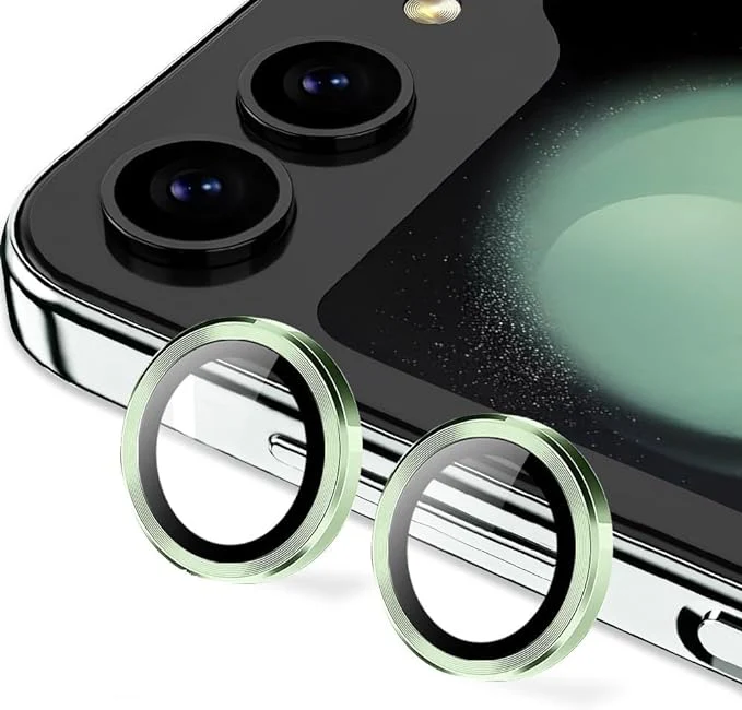 Green Metallic camera ring lens guard for Samsung Galaxy Z Flip 6
