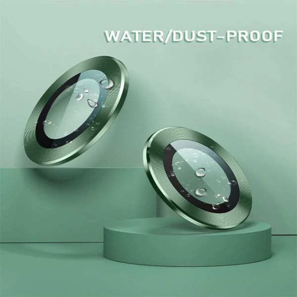 Green Metallic camera ring lens guard for Apple iphone 11 - Image 2