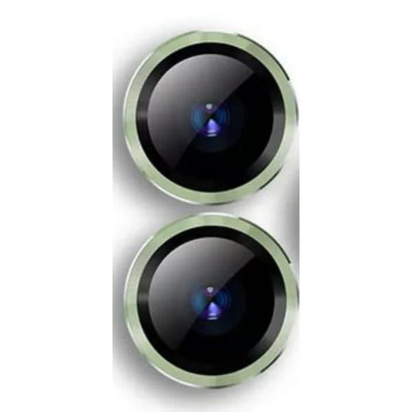 Green Metallic camera ring lens guard for Apple iphone 14 - Image 2