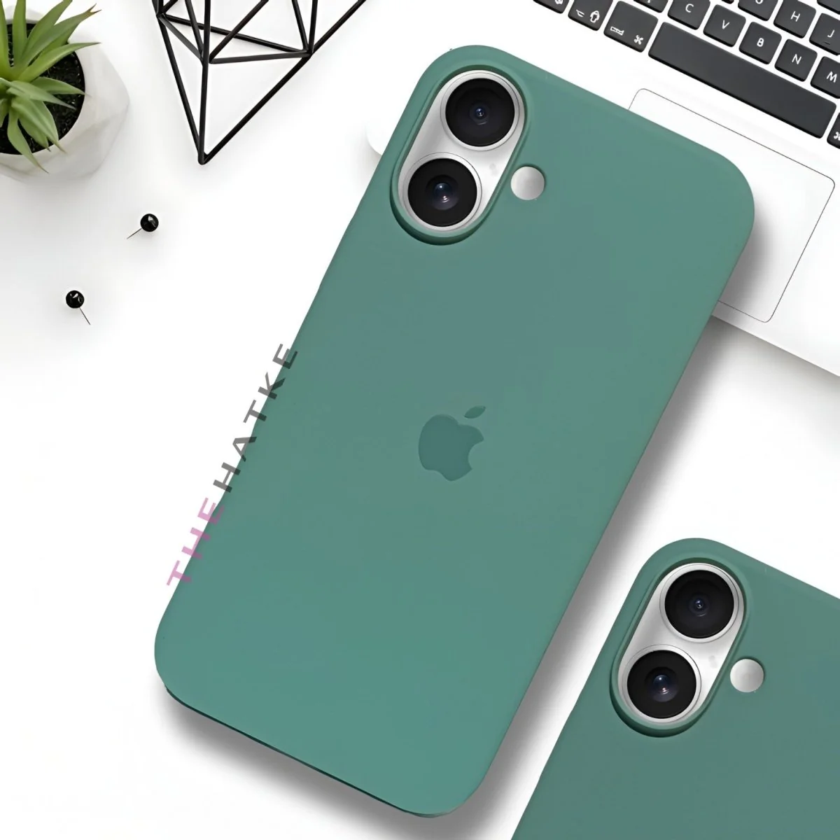 Green Original Silicone case for Apple iphone 16 Plus - Image 5