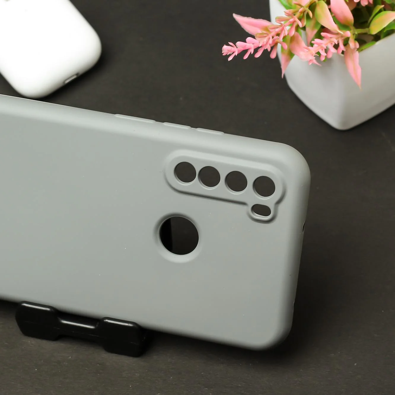 Grey Camera Original Silicone Case for Redmi Note 8 - Image 3