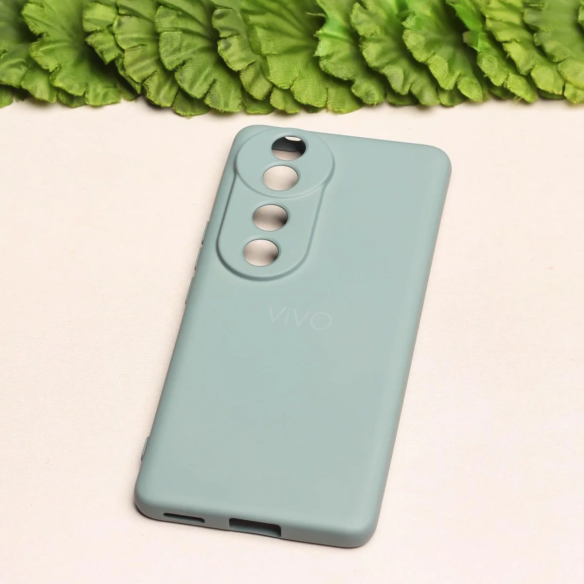 Light Grey Camera Original Silicone case for Vivo V40 - Image 2