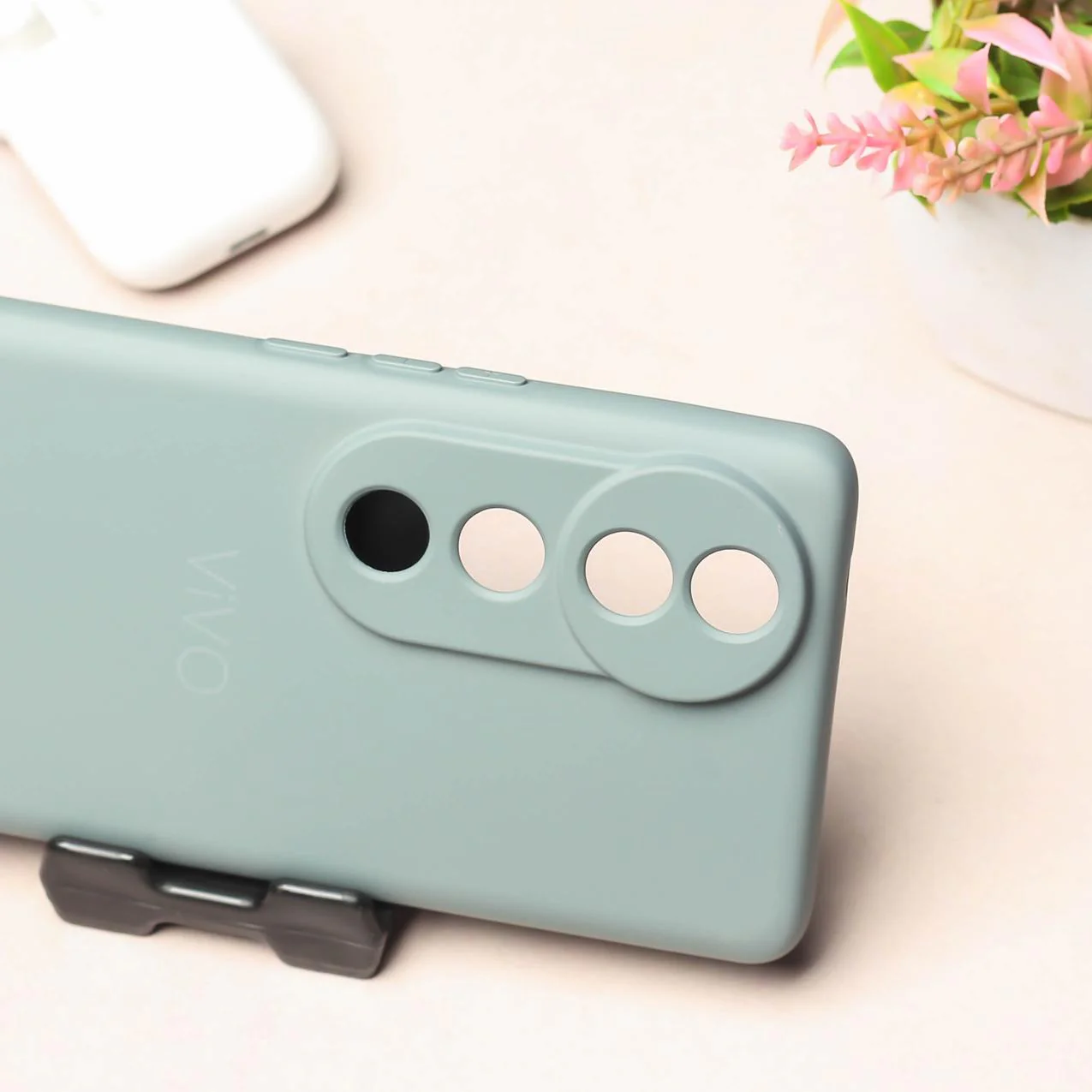 Light Grey Camera Original Silicone case for Vivo V40 - Image 3