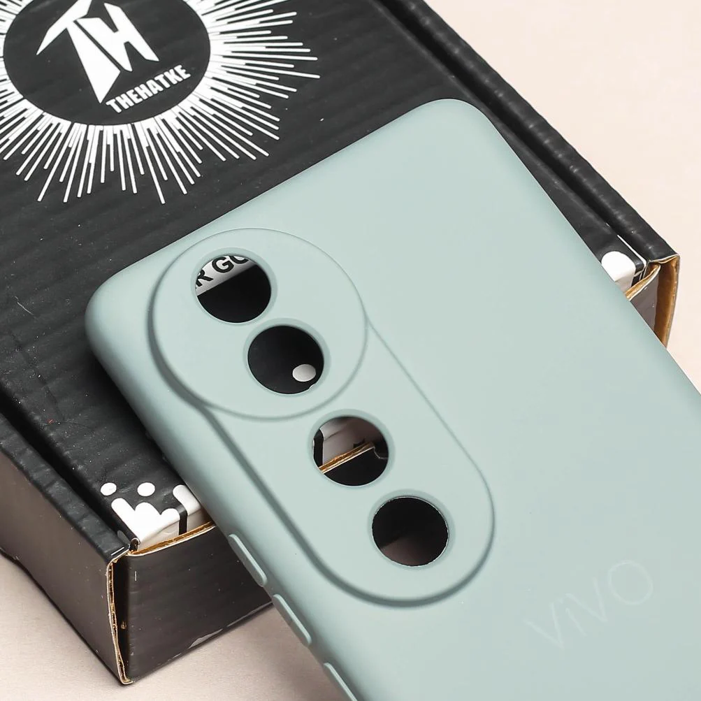 Light Grey Camera Original Silicone case for Vivo V40 - Image 4