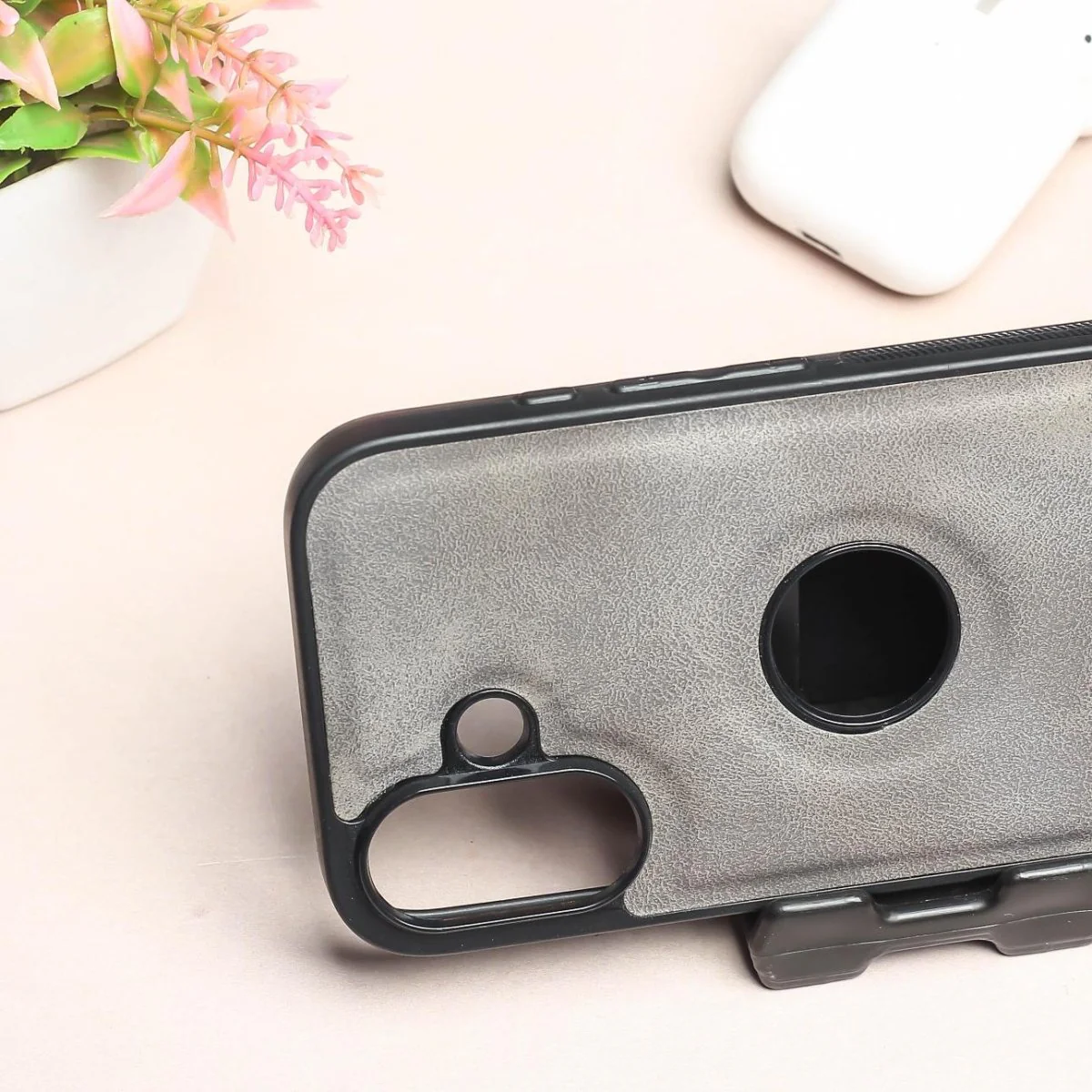 Grey Classic Leather Case for Apple Iphone 16 Plus - Image 3