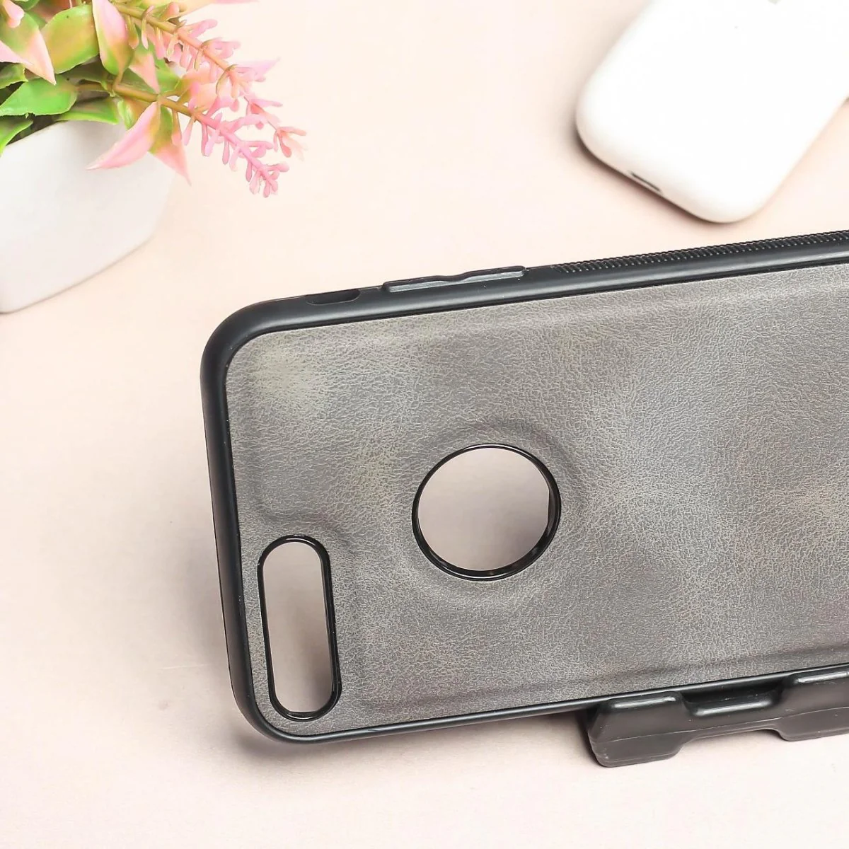 Grey Classic Leather Case for Apple Iphone 7 Plus - Image 3