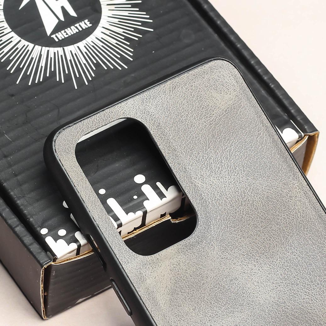 Grey Classic Leather Case for Oneplus 9 - Image 4