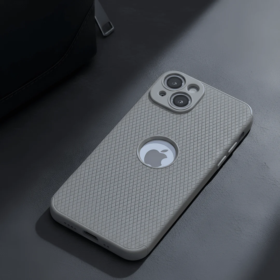 Grey Line Wave Silicone Case for Apple iphone 13