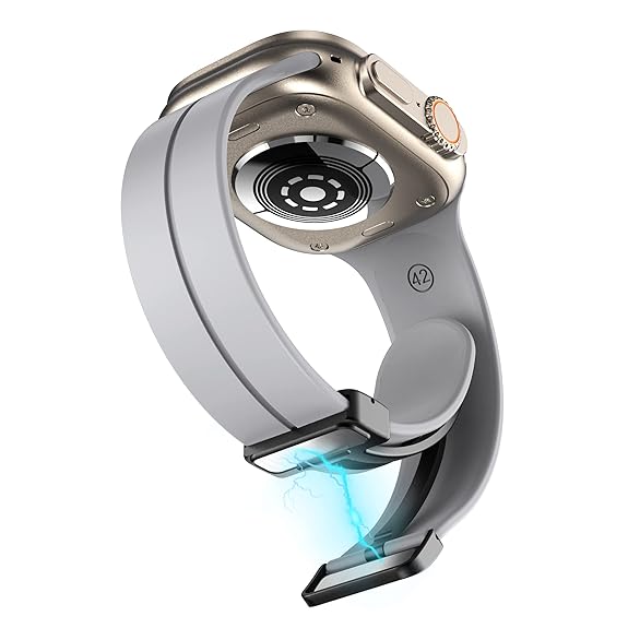 Grey Magnetic Clasp Adjustable Strap For Apple Watch SERIES 6 (42mm/44mm/45mm/46mm/49mm) - Image 2