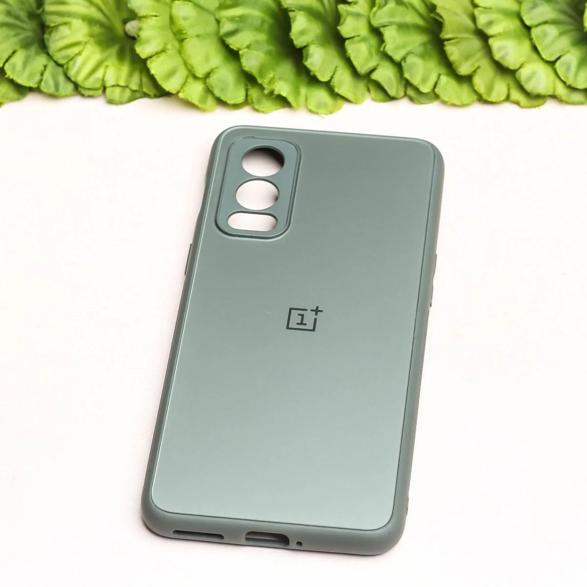 Grey Matte Fiber Silicone case for Oneplus Nord 2 - Image 2