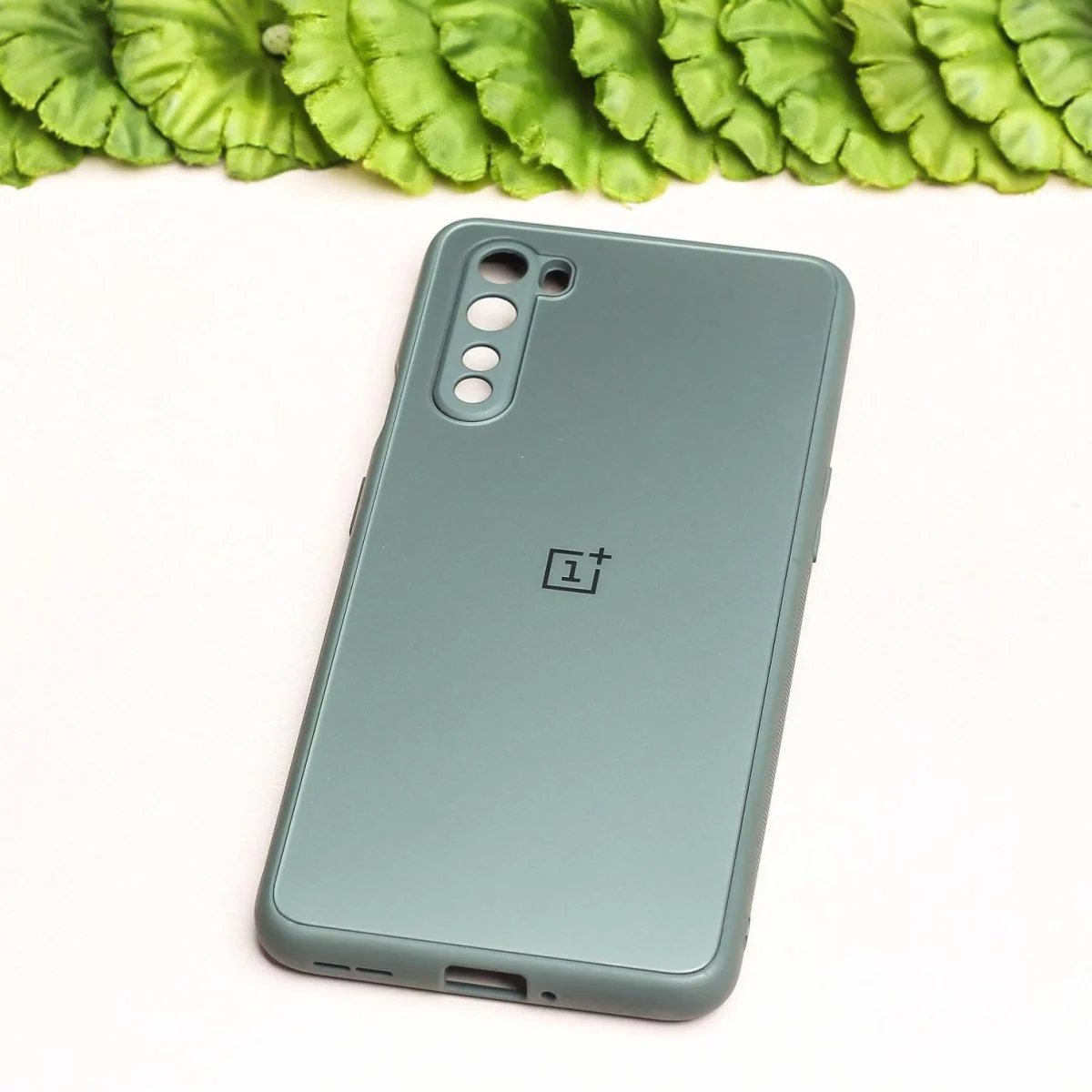 Grey Matte Fiber Silicone case for Oneplus Nord - Image 2