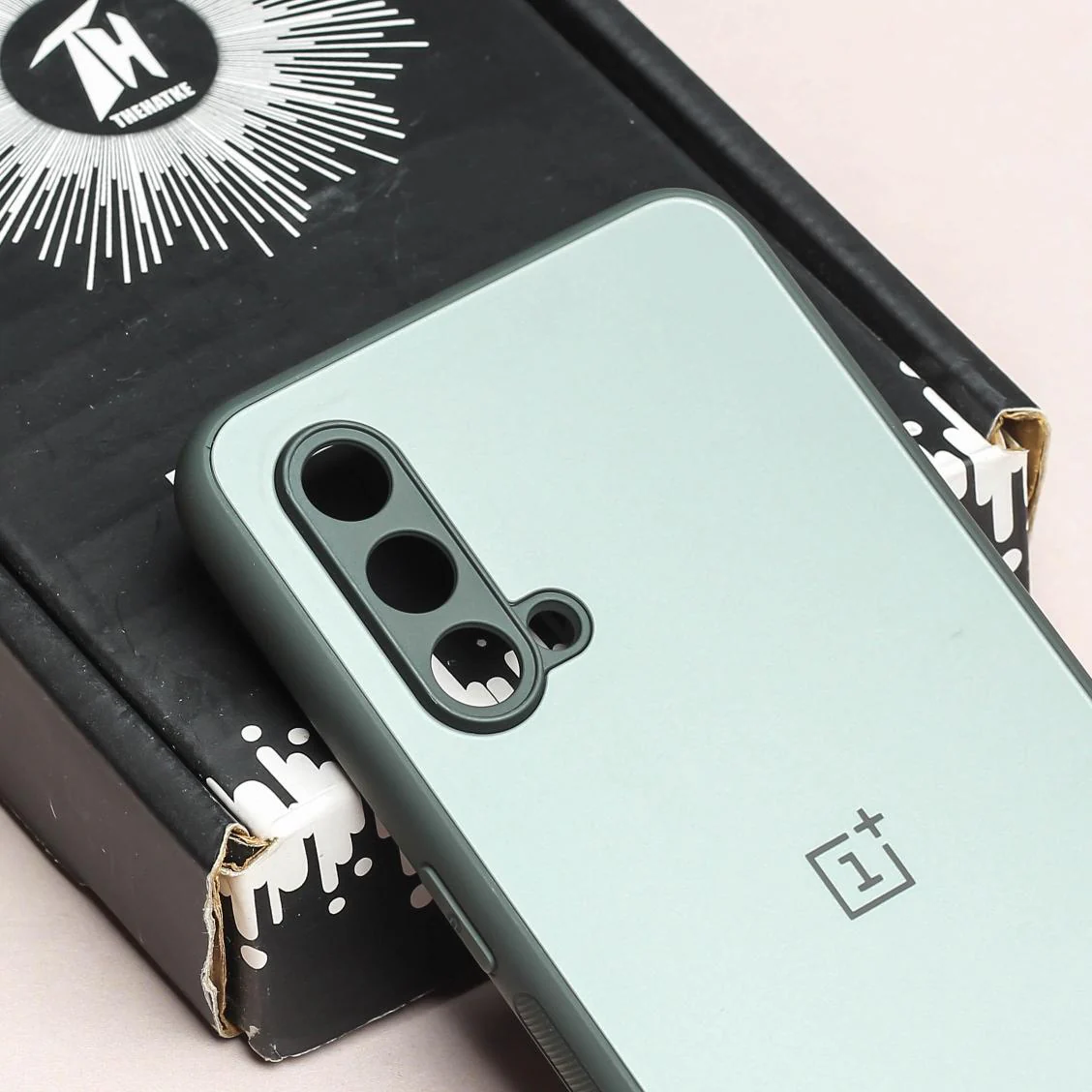 Grey Matte Fiber Silicone case for Oneplus Nord Ce - Image 4