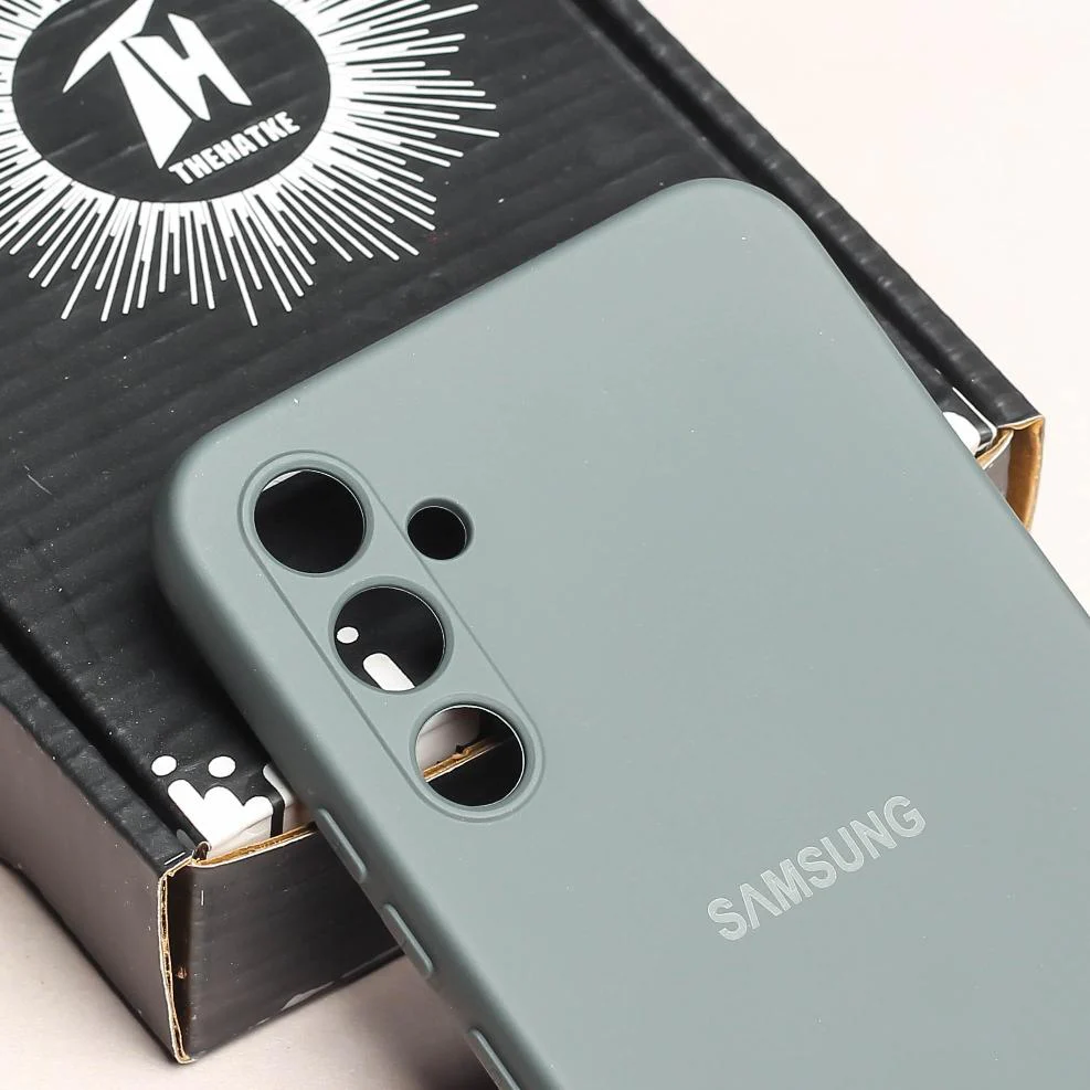Grey Original Camera Safe Silicone case for Samsung S23 FE - Image 4