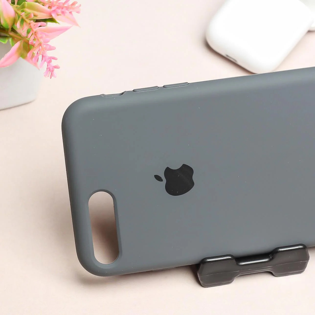 Grey Original Silicone case for Apple Iphone 7 Plus - Image 3