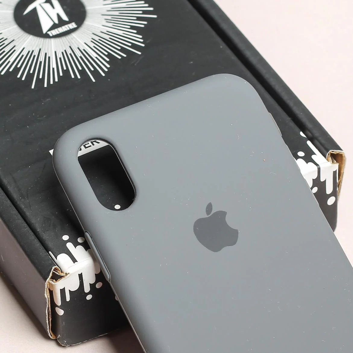 Grey Original Silicone case for Apple Iphone X/Xs - Image 4