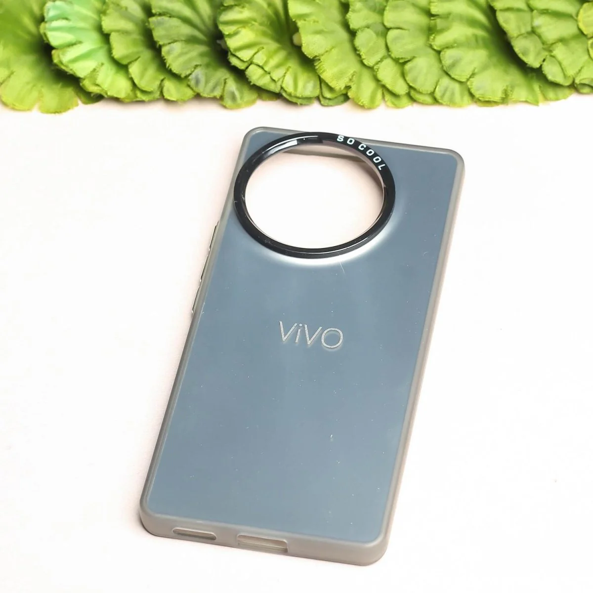 Grey Rgiem Slim Slicone Non-Yellowing Protective Case for Vivo V30E - Image 2