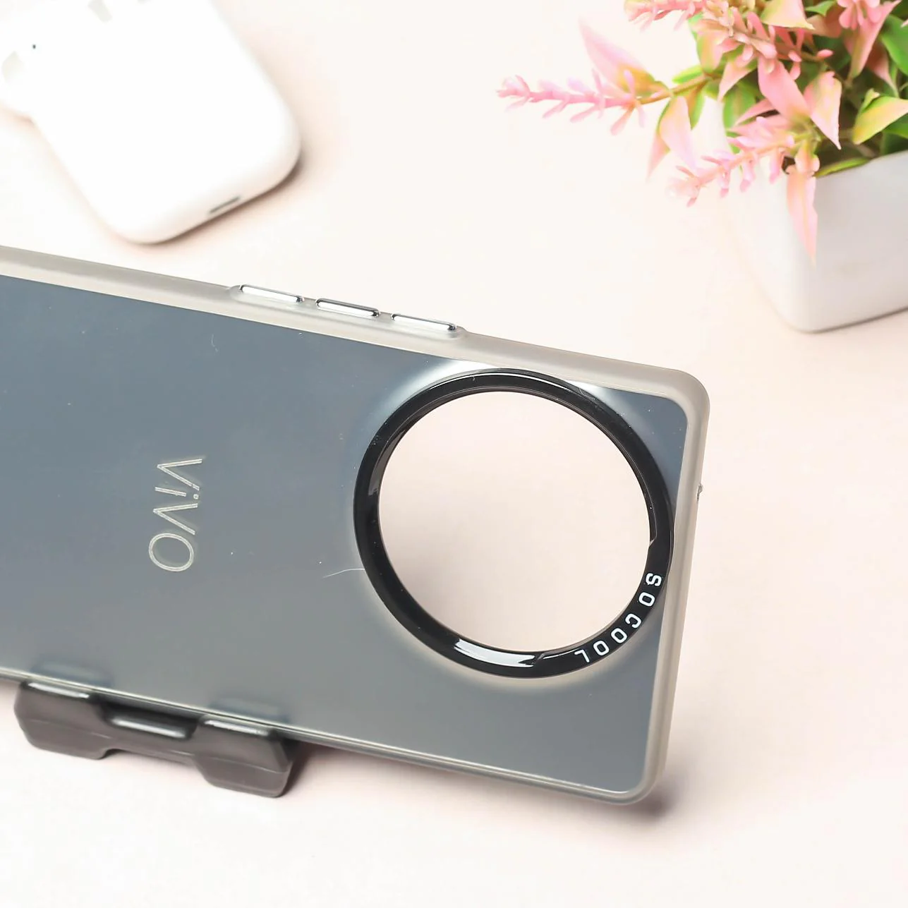Grey Rgiem Slim Slicone Non-Yellowing Protective Case for Vivo V30E - Image 3