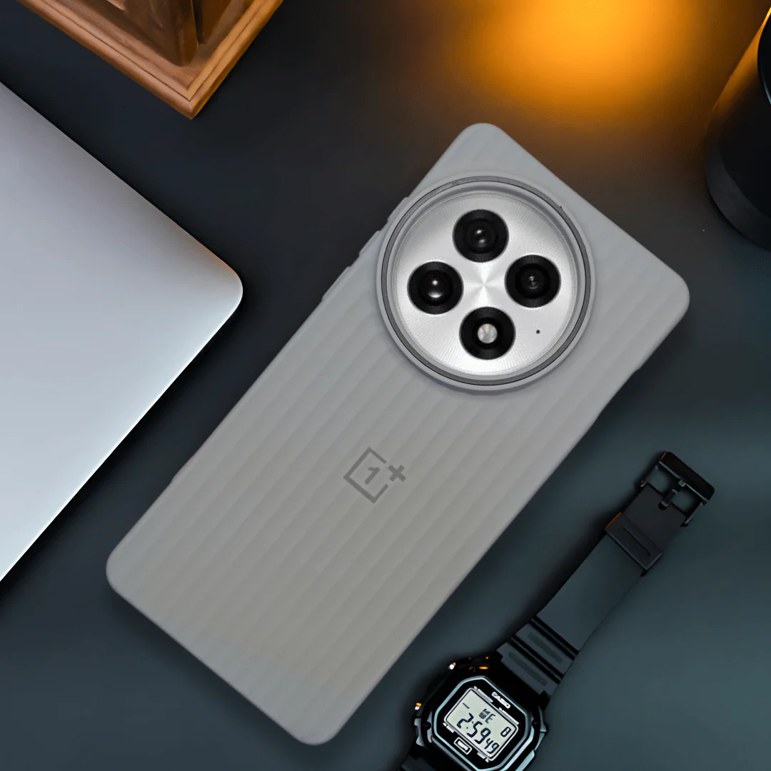 Grey SleekLine Silicone Case for Oneplus 13 - Image 5