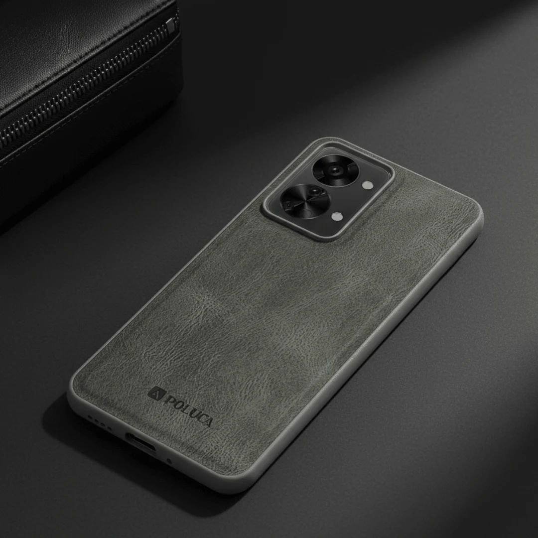 Grey Standard Leather Case for Oneplus Nord 2T