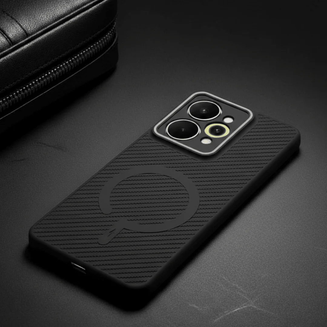 Gripon Black (Grey RING)Silicone Case for Realme 15