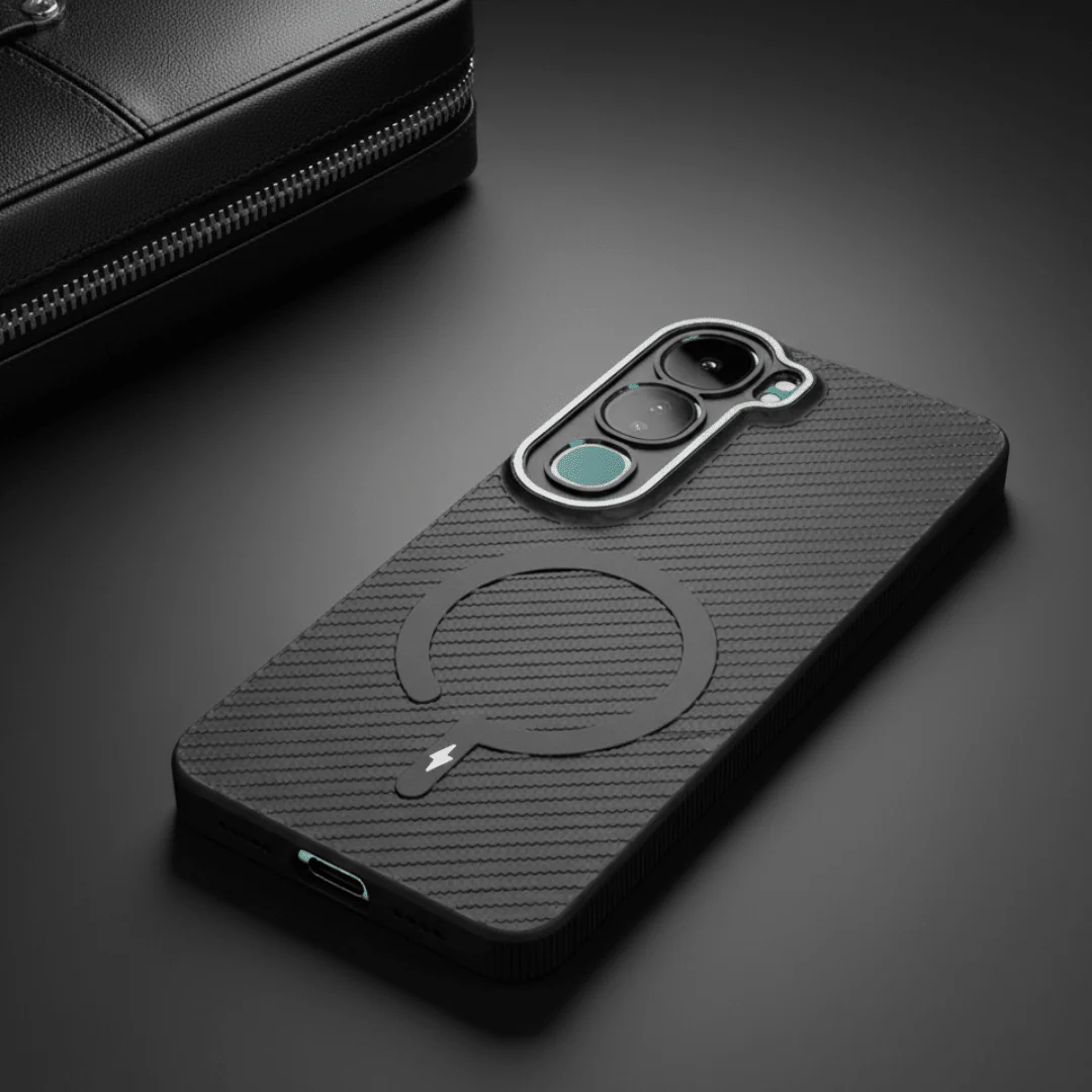 Gripon Black (Grey RING)Silicone Case for Vivo Y300