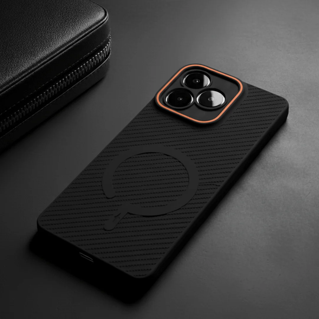 Gripon Black (Oraneg RING)Silicone Case for Realme Narzo N53