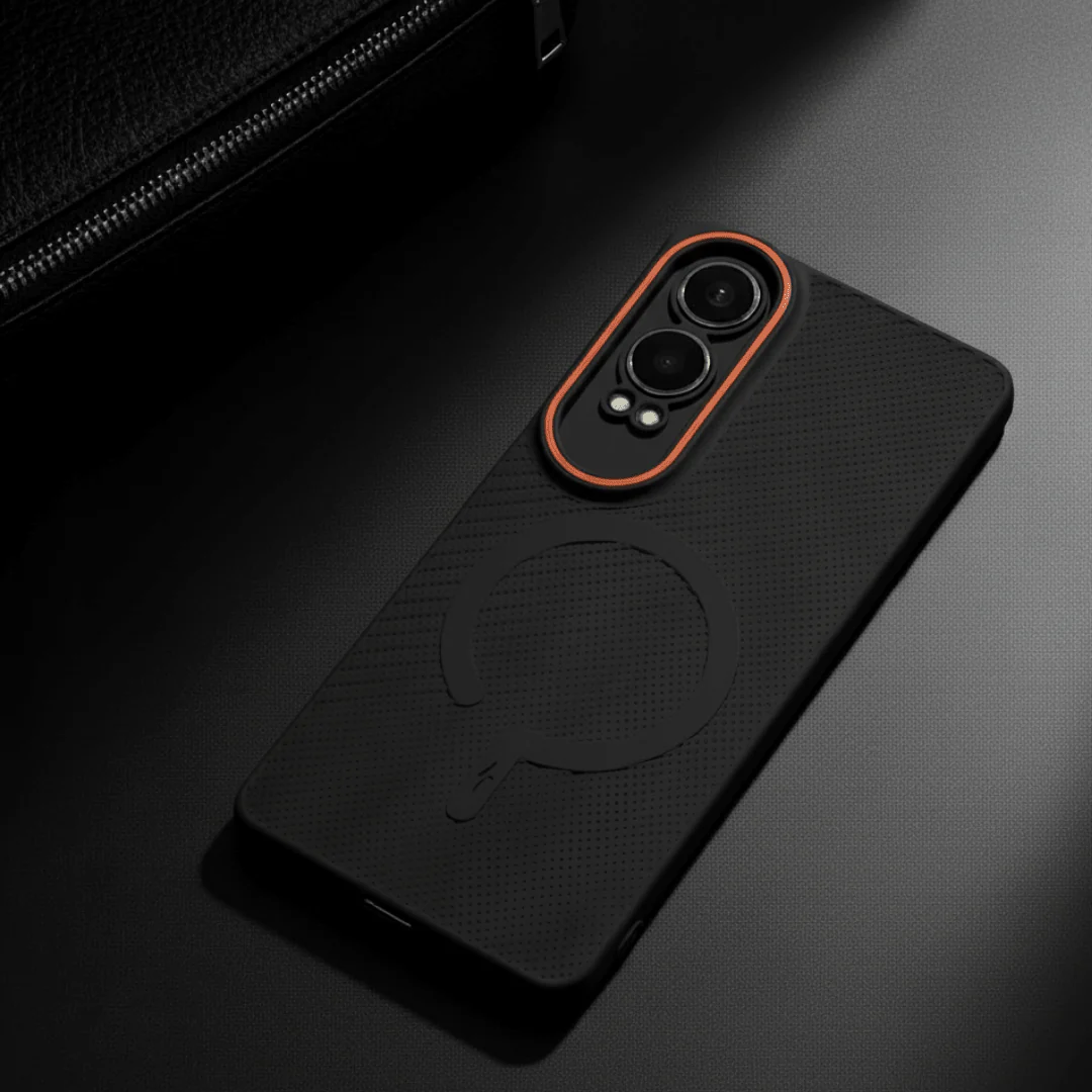 Gripon Black (ORANGE RING)Silicone Case for Oneplus Nord Ce 4 Lite