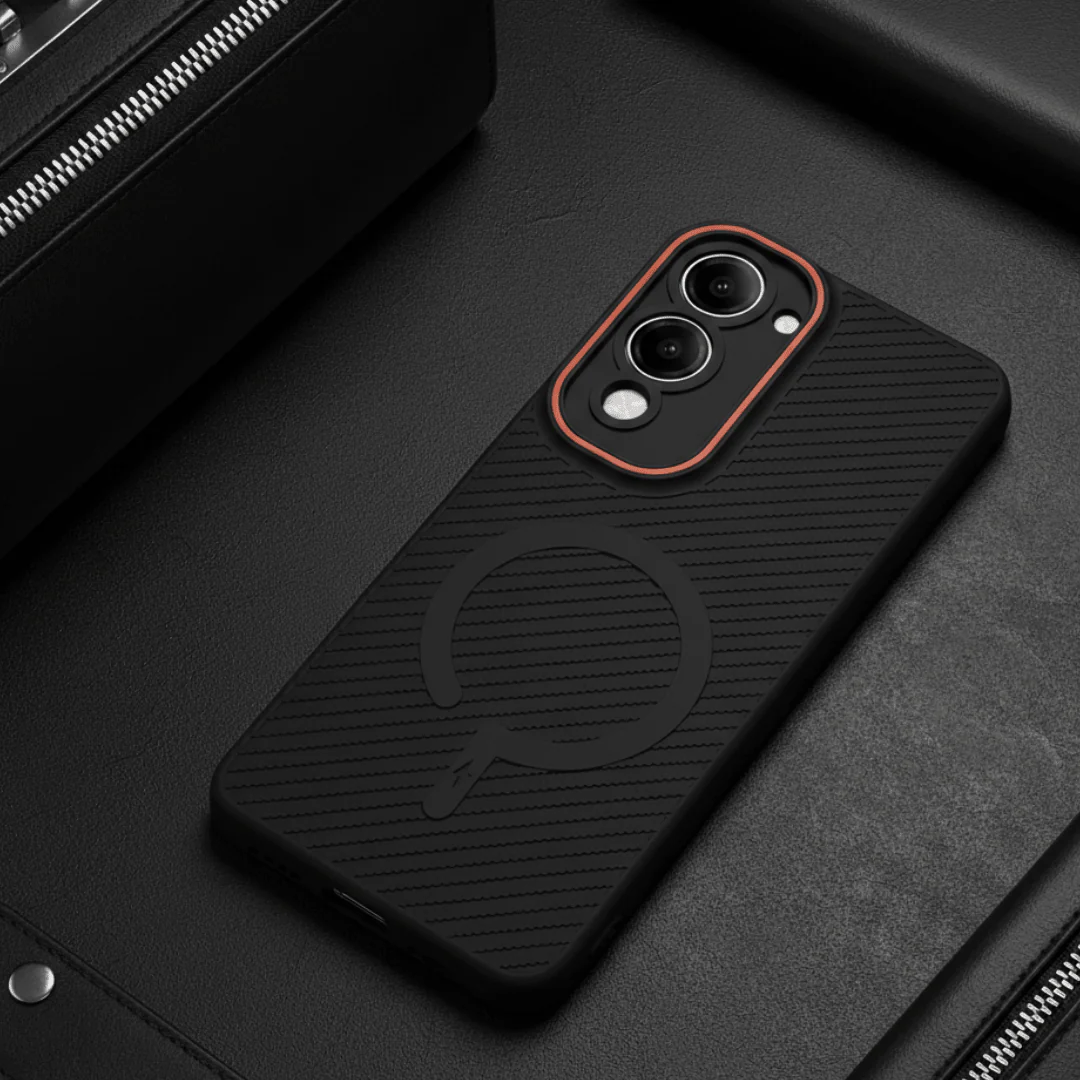 Gripon Black (Orange RING)Silicone Case for Vivo Y19e
