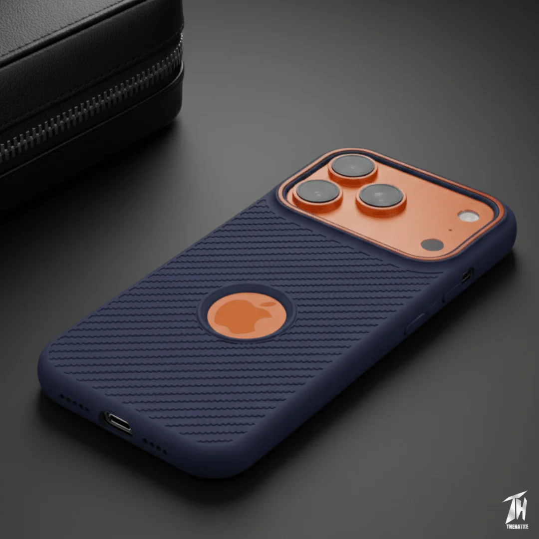 Gripon Dark Blue Silicone Case for Apple iphone 17 pro