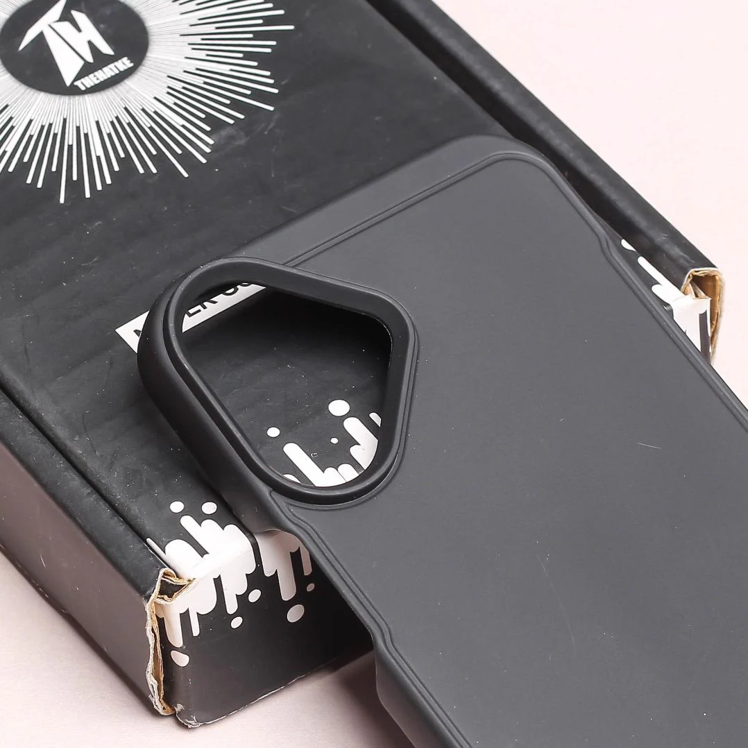 GripStand Black Silicone case for Apple iphone 16 Plus - Image 4