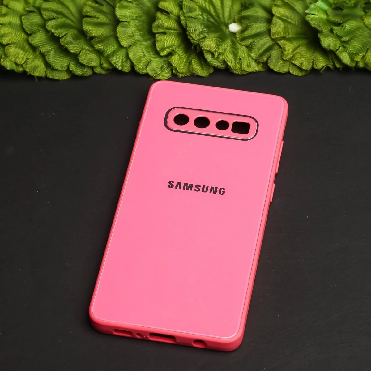 Dark Pink camera Safe mirror case for Samsung S10 Plus - Image 2