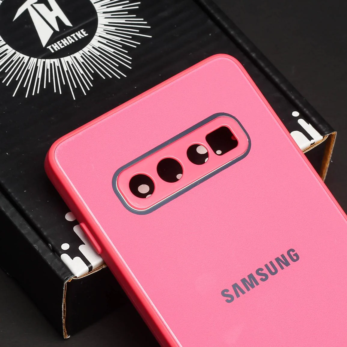 Dark Pink camera Safe mirror case for Samsung S10 Plus - Image 4